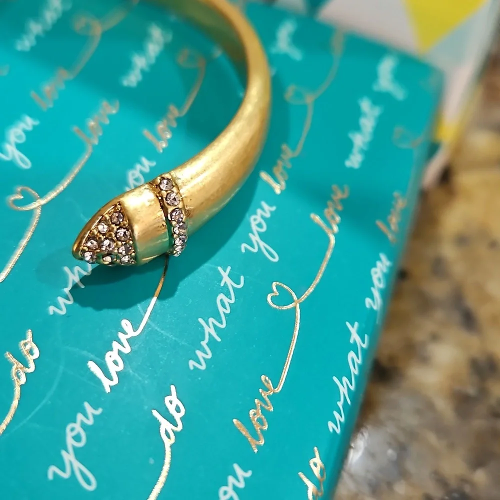 NWT‎ Stella & Dot Ansley Cuff Bracelet Brushed Gold Jewelry Gift